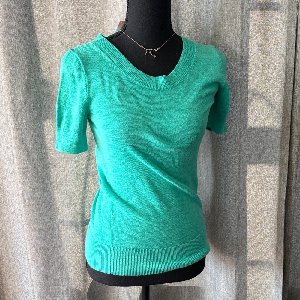 J. Crew Vibrant Green Knit Top